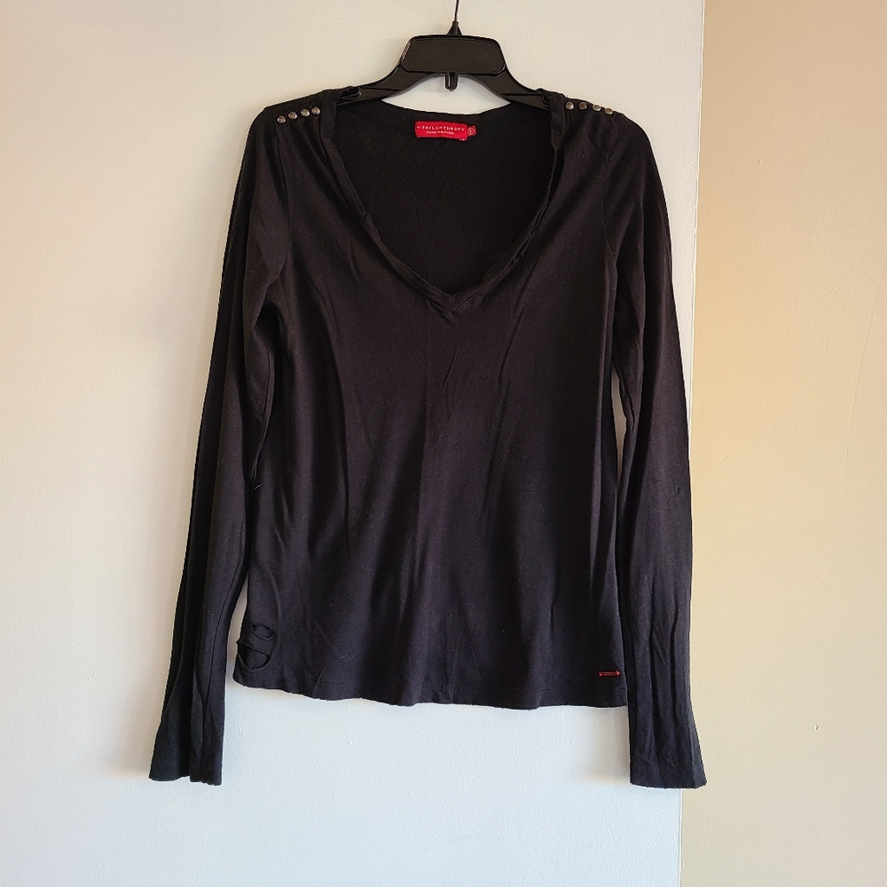 n:philanthropy  long sleeve distressed top